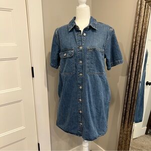 Universal Thread Button Up Denim Mini Dress